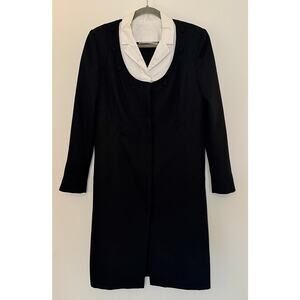 Lagerfeld Gallery Women's Black Wool-Cotton Tuxedo Jacket